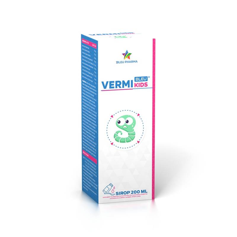 VERMIBLEU KIDS - sirop paraziti intestinali, 200 ml, BLEU PHARMA