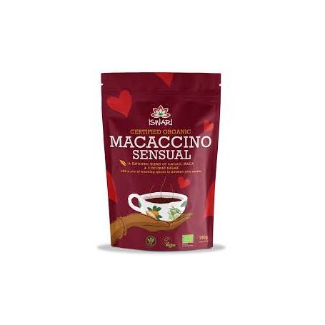 Bautura instant energizanta, Macaccino Sensual, eco-bio, 250 g, Iswari