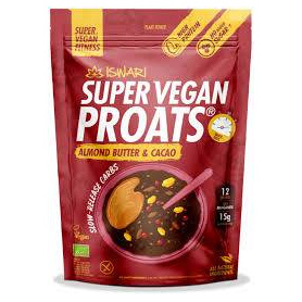 Proats Super Vegan cu cacao si crema de migdale, eco-bio, 750 g, Iswari