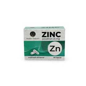 Zinc picolinat, Susține fertilitatea și echilibrul hormonal, 25 mg, 30 capsule, Herbal Therapy Laboratories