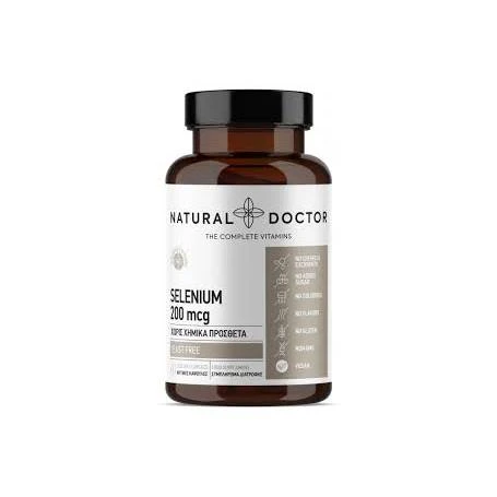 SELENIUM, ajuta la functionarea normala a glandei tiroide, 200 mcg, 60 capsule,  Natural Doctor