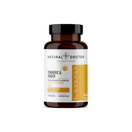 Turmeric si Ghimbir, antiinflamator si antioxidant natural, 60 capsule, Natural Doctor