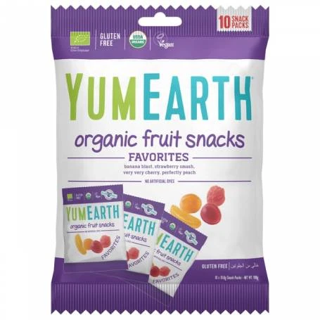 JELEURI DE FRUCTE VEGANE, eco-bio, fara gluten, 19.8g x 10 buc, YUMEARTH