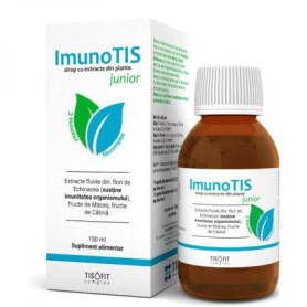 IMUNOTIS JUNIOR SIROP COPII cu ECHINACEA, MACES si CATINA, 150 ml, TIS FARMACEUTIC