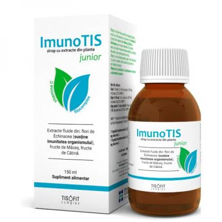 IMUNOTIS JUNIOR SIROP COPII cu ECHINACEA, MACES si CATINA, 150 ml, TIS FARMACEUTIC