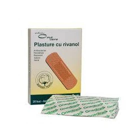 Plasture cu rivanol, 2x7 cm, 20 bucati, One Care, Onedia