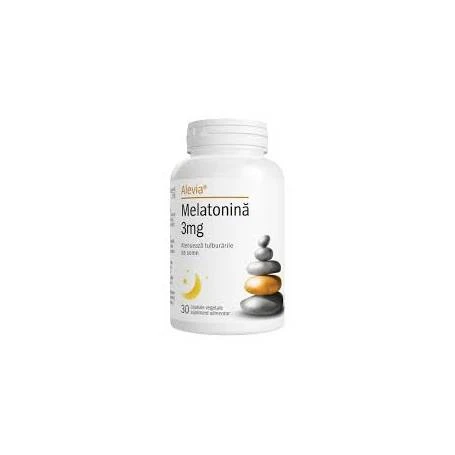 Melatonina, 3 mg, 30 capsule vegetale, Alevia
