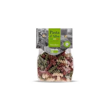 Paste tricolore fusilli din orez, spanac si sfecla rosie, eco-bio, 250 g, Pasta d'Alba