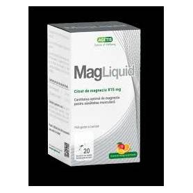 Citrat de magneziu Mag Liquid, 815 mg, 20 plicuri, Agetis