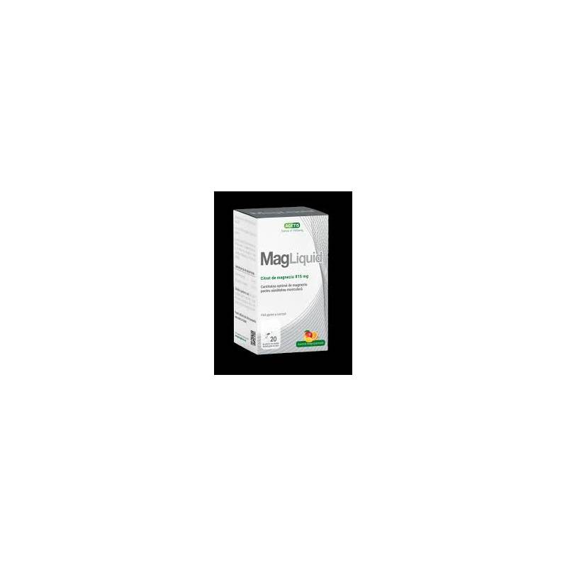 Citrat de magneziu Mag Liquid, 815 mg, 20 plicuri, Agetis