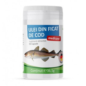 Ulei din ficat de cod, 90 capsule, Medicura