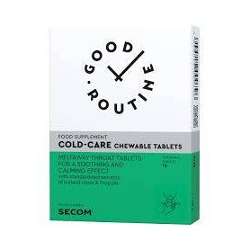Cold-Care, pentru dureri in gat, 10 comprimate de supt, Good Routine
