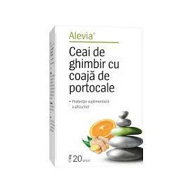 Ceai de Ghimbir si Coaja de portocale, 20 plicuri, Alevia