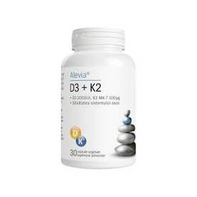 Vitamina D3 + K2, 30 capsule vegetale, Alevia