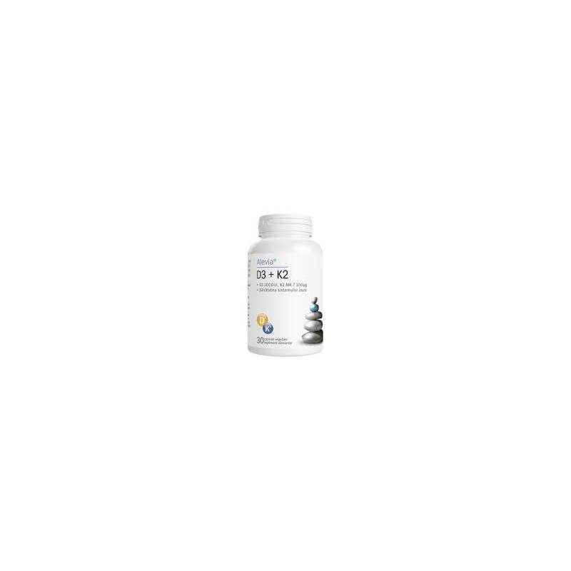 Vitamina D3 + K2, 30 capsule vegetale, Alevia