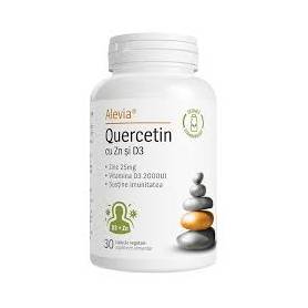 Quercetin cu Zinc si Vitamina D3, 30 capsule vegetale, Alevia