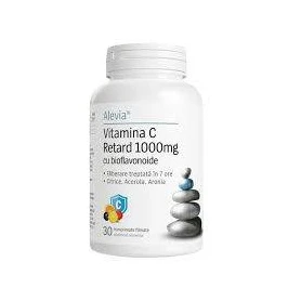 Vitamina C Retard 1000 mg cu bioflavonoide, 30 capsule, Alevia