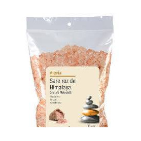 Sare roz de Himalaya cristale, iodata, 500 g, Alevia