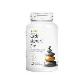 Calciu Magneziu Zinc, 100 comprimate, Alevia