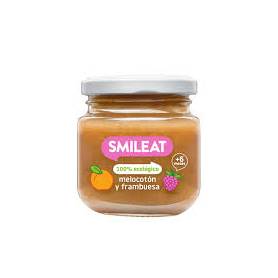 Piure din piersici si zmeura, + 6 luni, eco-bio, 130 g, Smileat