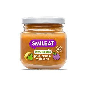 Piure din pere, prune si banane, + 6 luni, eco-bio, 130 g, Smileat