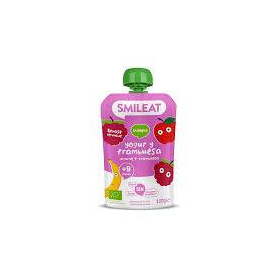 Piure din zmeura si iaurt grecesc, + 9 luni, eco-bio, 100 g, Smileat