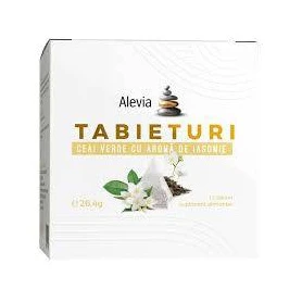 Ceai verde cu aroma de iasomie, 12 plicuri, Alevia