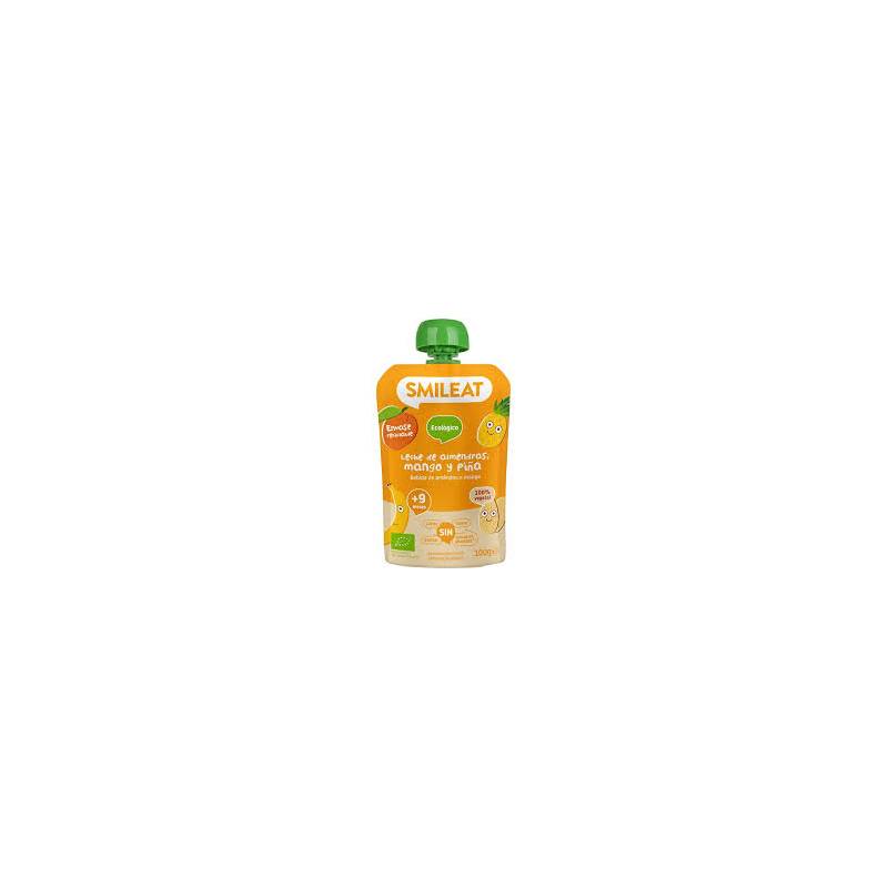 Piure din lapte de migdale, mango si ananas, + 9 luni, 100 g, Smileat