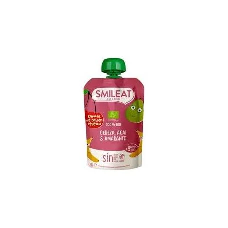 Piure din cirese, acai si amaranth, + 8 luni, eco-bio, 100 g, Smileat