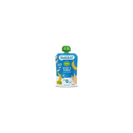 Piure din banane, iaurt si ovaz, + 9 luni, eco-bio, 100 g, Smileat