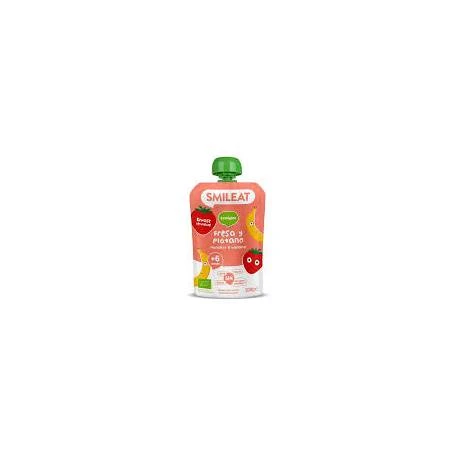 Piure din banane si capsuni, + 6 luni, eco-bio, 100 g, Smileat