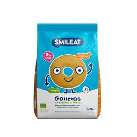 Biscuiti cerculete din grau spelta si mar, + 6 luni, eco-bio, 220 g, Smileat