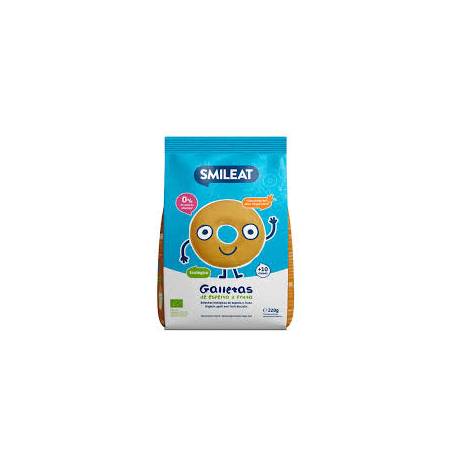 Biscuiti cerculete din grau spelta si mar, + 6 luni, eco-bio, 220 g, Smileat