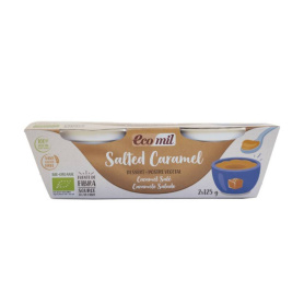 Desert din cocos cu caramel sarat, eco-bio, 2 × 125 g, Ecomil