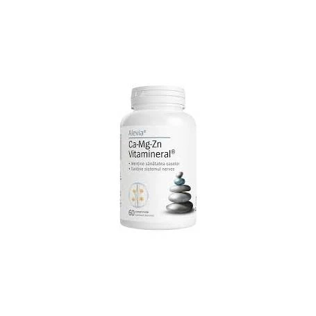 Ca-Mg-Zn Vitamineral, 60 comprimate, Alevia