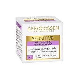 Crema antirid pentru riduri profunde, SPF 10, Sensitive, 50 ml, Gerocossen