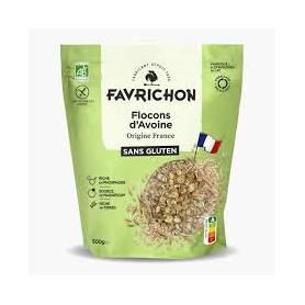 Fulgi de ovaz fara gluten, eco-bio, 500 g, Favrichon