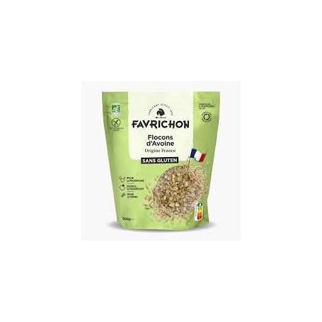 Fulgi de ovaz fara gluten, eco-bio, 500 g, Favrichon
