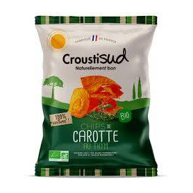 Chipsuri din morcovi cu cimbru, fara sare, eco-bio, 70 g, Croustisud