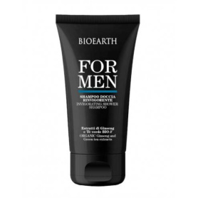 Sampon si gel de dus revigorant pentru barbati, 200 ml, For Men Bioearth