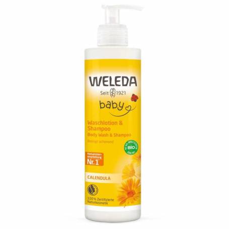 Lotiune de curatare si sampon cu galbenele, 400 ml, Weleda