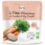 Mancare bucatele mici cu 48% morcovi si orez brun, +8/10 luni, eco-bio, 190 g, Popote