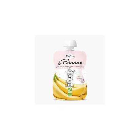 Piure cu 85 % banane, + 4 luni, eco-bio, 120 g, Popote