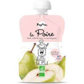 Piure cu 100 % pere, + 4 luni, eco-bio, 120 g, Popote