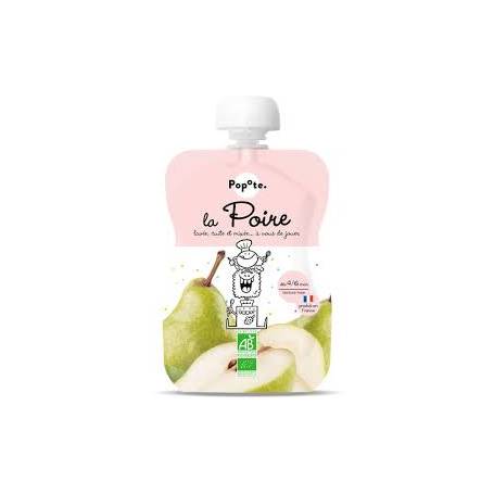 Piure cu 100 % pere, + 4 luni, eco-bio, 120 g, Popote