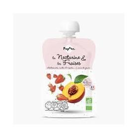 Piure cu 60 % piersici, + 4 luni, eco-bio, 120 g, Popote