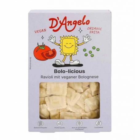 Paste Ravioli Bolognese, Bolo-licios, eco-bio, 250 g, D`Angelo