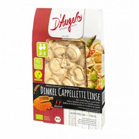 Cappelletti din spelta cu linte, eco-bio, 250 g, D'angelo