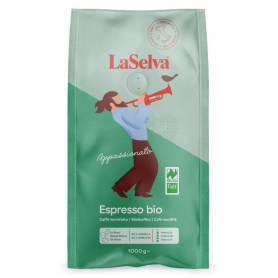 Cafea espresso Appassionato boabe, 60 % Arabica – 40 % Robusta, eco-bio si  fairtrade, 1000 g, Laselva