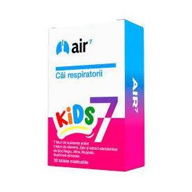 Air7 Kids cai respiratorii, 30 tablete masticabile, Green Splid